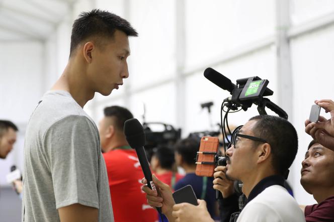 中国男篮里约开练!双塔引关注