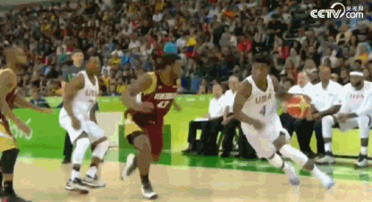 gif-美国委内瑞拉下半场:kd甜瓜泡椒三枪发力