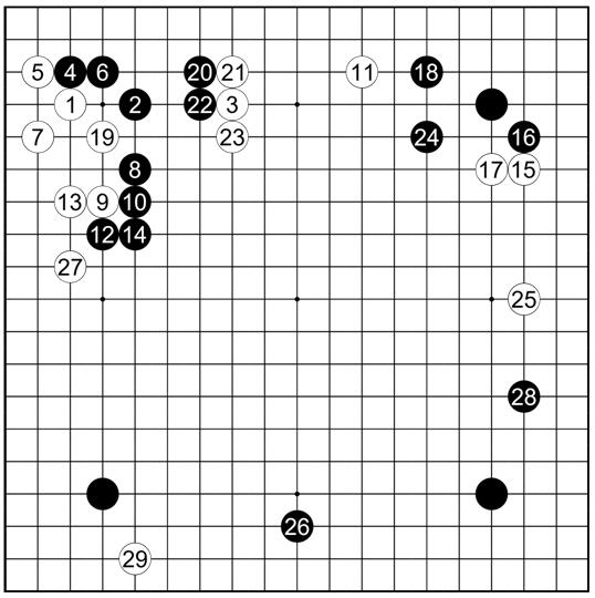 参考谱22木幡章受三子执黑 vs濑越宪作