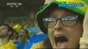 当时崩溃的巴西球迷