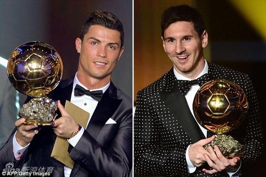 梅西C罗禁区外射门各有特点