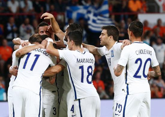 希腊庆祝进球