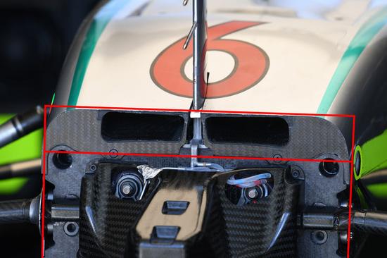 梅奔W07的液压前悬挂系统示意图（来源：Auto Motor und Sport）