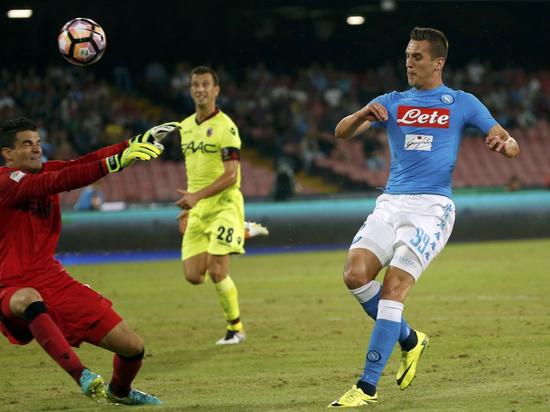 米利克吊射破门瞬间