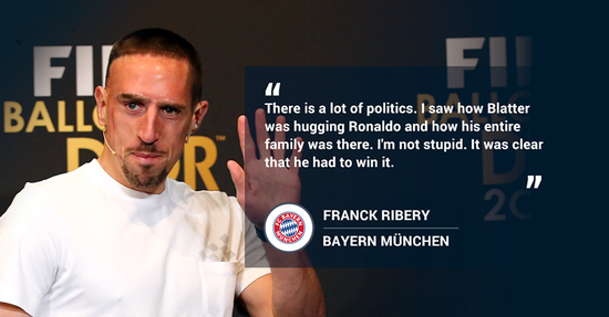 里贝里认为金球奖“政治因素太多”