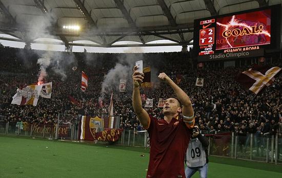 罗马德比进球自拍