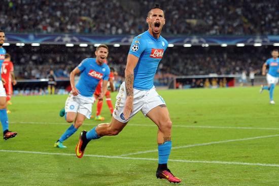 哈姆西克庆祝进球