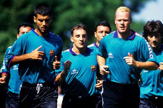 科曼和瓜帅曾是队友