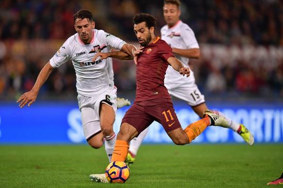 萨拉赫首开纪录瞬间