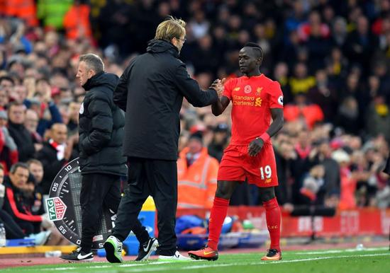 马内如今已是红军队内联赛射手王