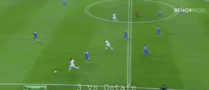 与赫塔菲的比赛助攻本泽马