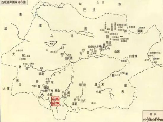 　东汉时期西域各国地图