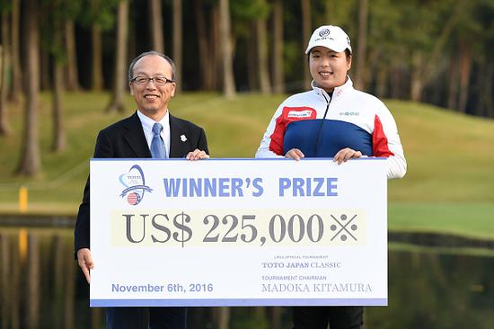 冯珊珊上月在日本赢得LPGA