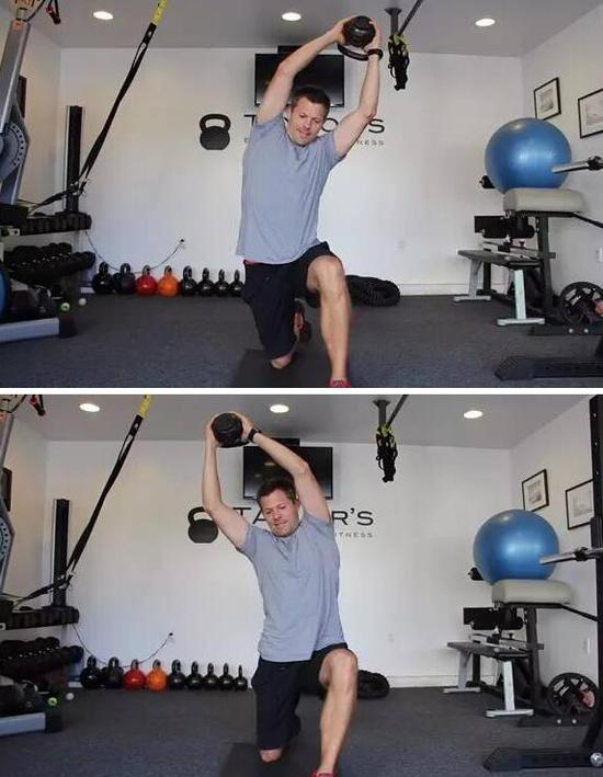 8.kneeling kettlebell halos 单膝壶铃绕头举