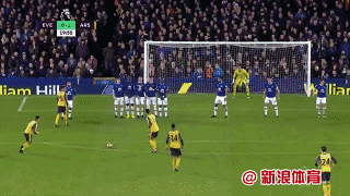 桑切斯任意球折射入网