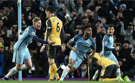 最终德布劳内助攻斯特林打进逆转比分一球