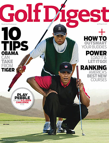 伍兹与奥巴马曾登上Golf Digest杂志封面