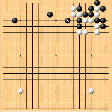 2016-12-30 黑：连笑 白：阿尔法狗 共122手 白中盘胜