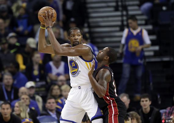 KD28分勇士轻取热火
