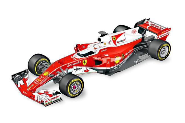 意媒发布法拉利2017F1赛车概念图 鲨鱼鳍显眼