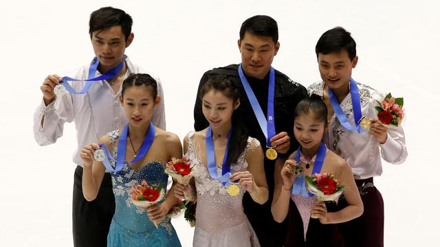 中国组合包揽双人滑冠亚军