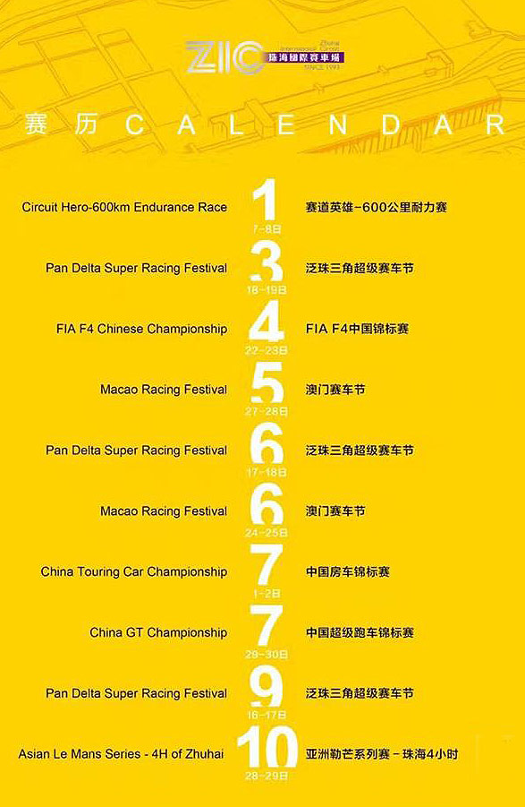 2017年ZIC赛程表