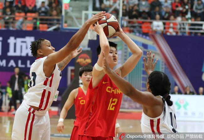 热身赛-中国U19女篮胜美国球队 内线核心19+
