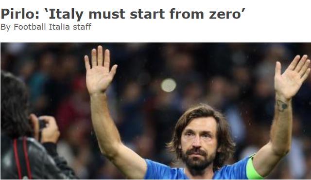 皮尔洛称意大利必须从零开始