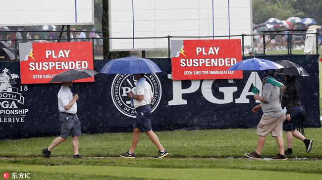 星期二大雨捣乱PGA练习轮