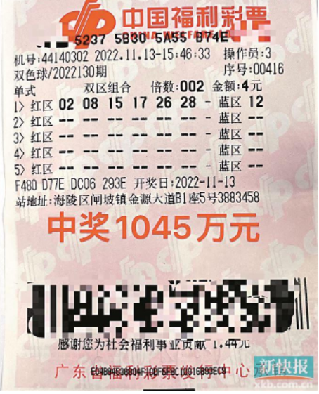 中獎彩票