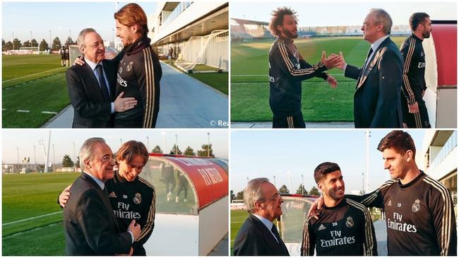 弗洛伦蒂诺观看皇马训练