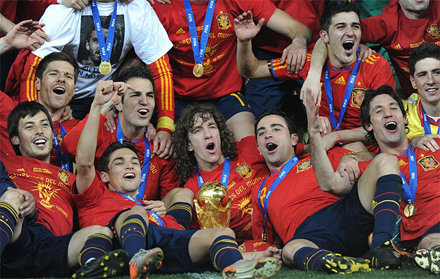 2010世界杯西班牙夺冠阵容中有很深的“瓜式巴萨”的烙印