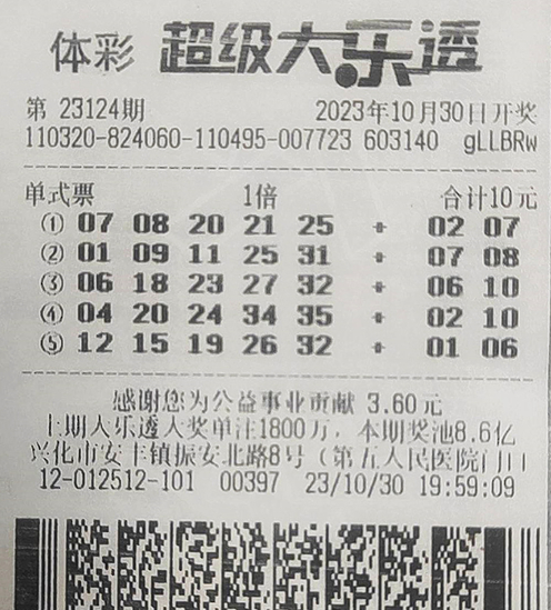 上班族匆忙购彩擒大乐透1000万 以为是晚20点停售