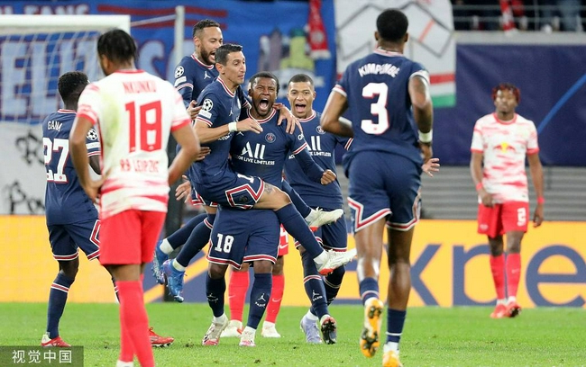 巴黎客场2-2战平莱比锡