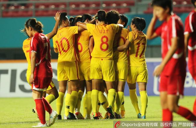 中国女足击败朝鲜女足