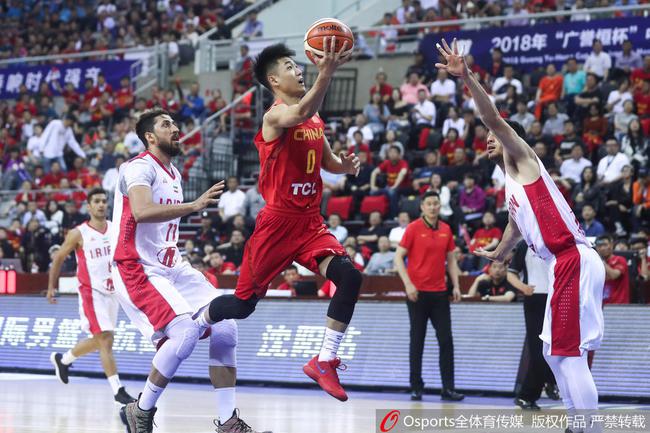 任骏飞爆发男篮蓝队77-67胜伊朗