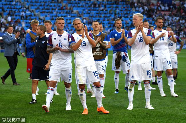 冰岛队赛后庆祝