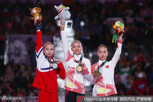 陈一乐获得女子平衡木冠军