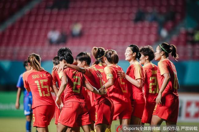 中国女足击败中国台北女足进决赛