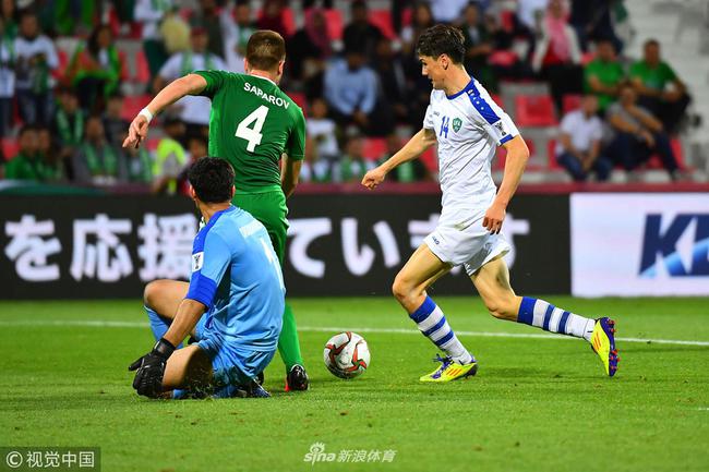 亚洲杯-乌兹别克4比0胜土库曼晋级 俄超中锋双响