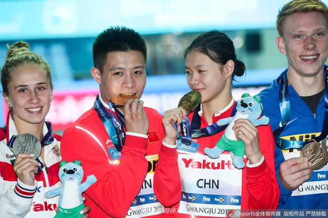 中国跳水首夺世锦赛混合团体金牌