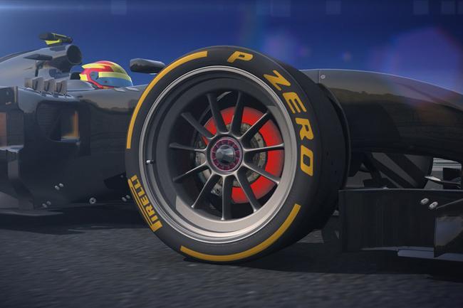 倍耐力的18英寸F1轮胎模拟图
