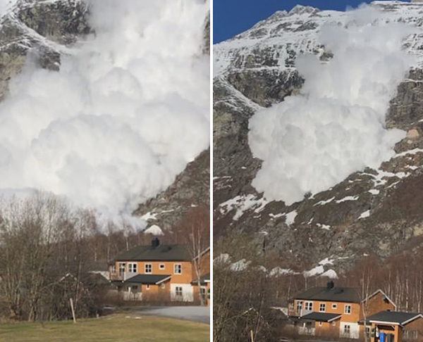 雪崩瞬间