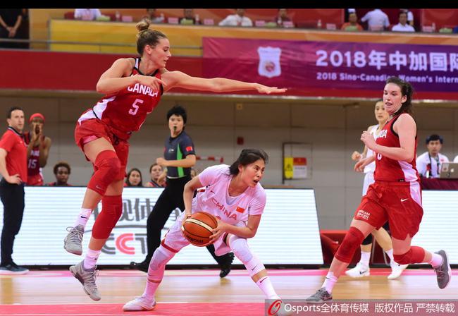 中国女篮热身赛击败加拿大