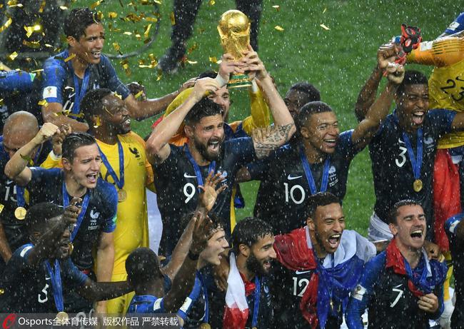 法国队4-2击败克罗地亚成功夺冠