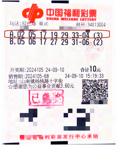 中奖彩票