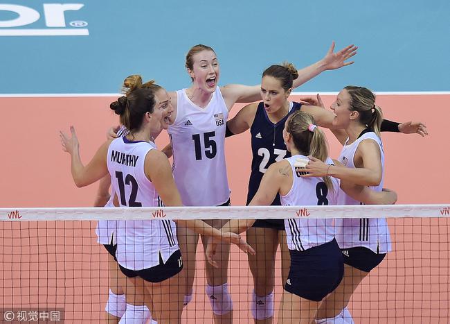 巴奇21分美国女排3-2土耳其 涉险夺世联开门红