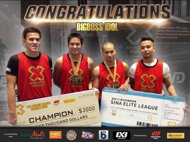 BIGBOSS IDOL队作为马尼拉站冠军,直通3X3黄金联赛精英赛(SEL)