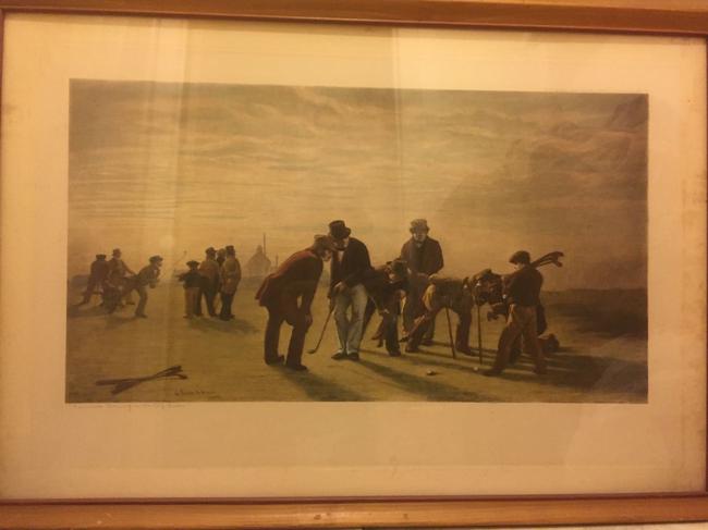 《马瑟堡林克斯夏晚：高尔夫球手》凹版印刷，1914