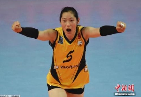 资料图:2016年朱婷在土超联赛比赛中